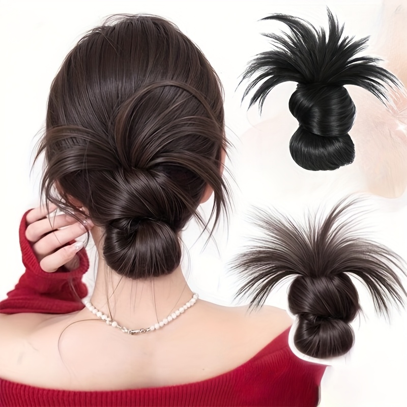 Women Accessories Pack - Low Synthetic Bun Ponytail Hair Natural