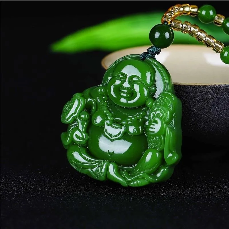 Chinese Green Jade Maitreya Bu - Women'S Accessories ulasan dan harga