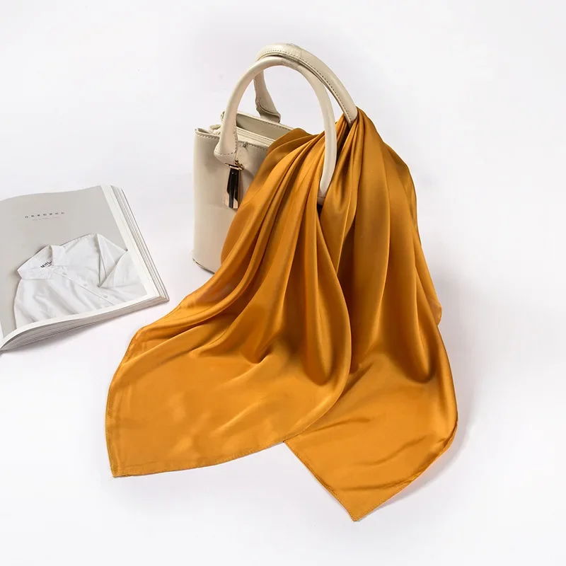 Satin Scarf Women 70cm Solid C - Women'S Accessories For Neck ulasan dan harga