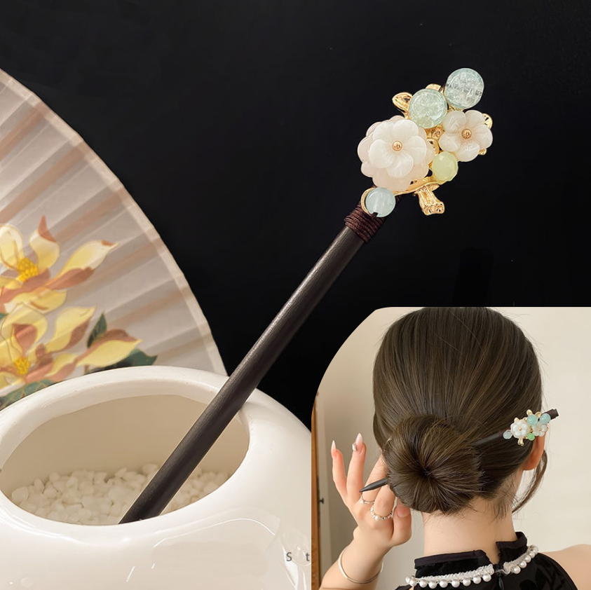 Chinese Hair Stick Step Shake  - Pearl Hair Pin ulasan dan harga