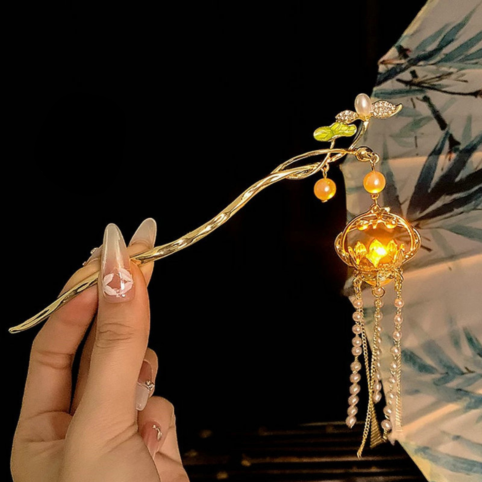 Luminous Flower Hairpin Exquis - Pearl Hair Pin ulasan dan harga