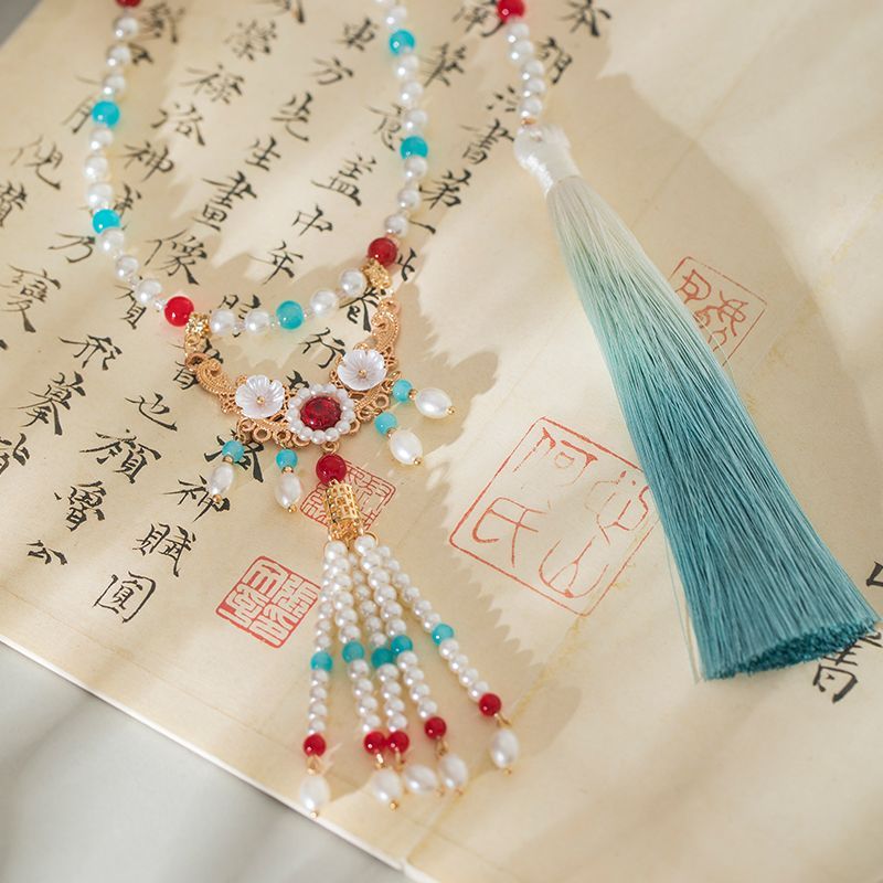 Blue horse-face skirt with lon - Women Accessories Set ulasan dan harga