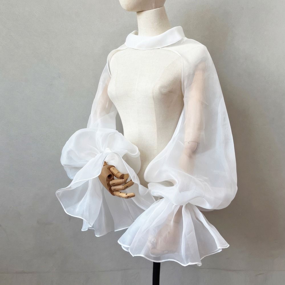 Puffy Bridal Sleeves Long Slee - Women'S Accessories For Neck ulasan dan harga