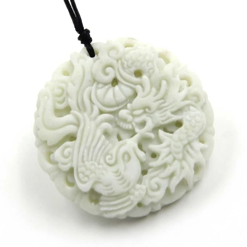 Natural White jade Dragon Phoe - Women'S Accessories ulasan dan harga