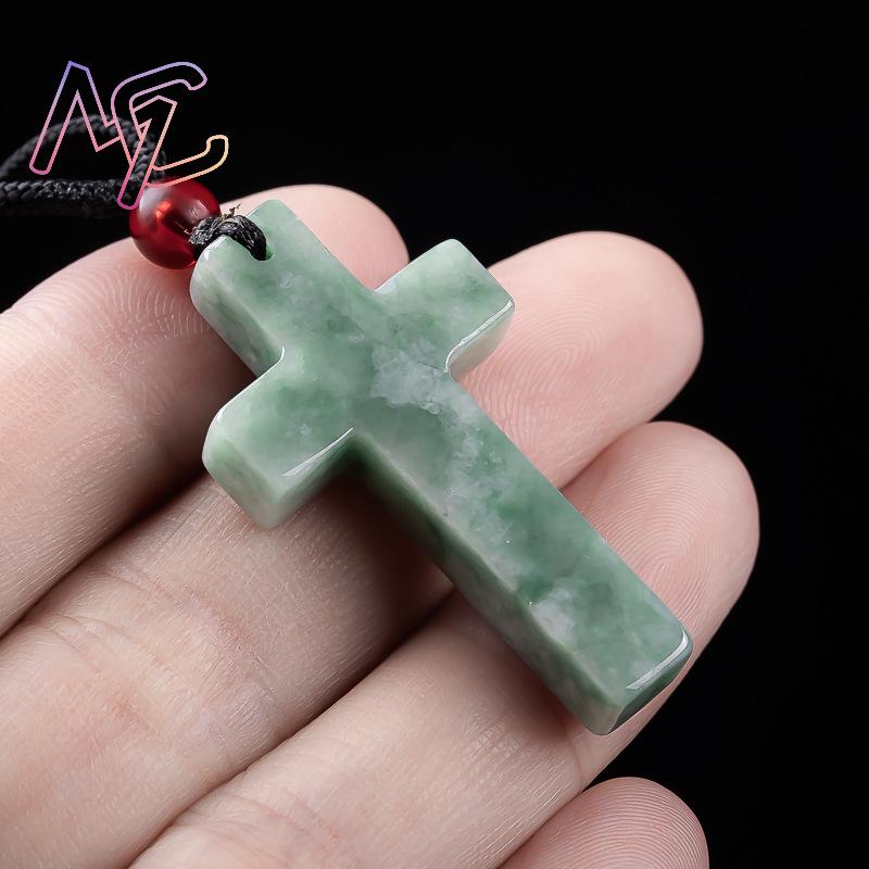 Myanmar Jadeite Cross Pendant  - Women'S Accessories ulasan dan harga