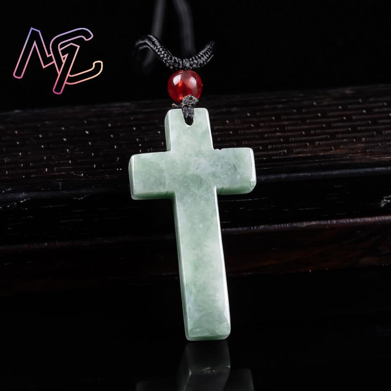 Myanmar Jadeite Cross Pendant  - Women'S Accessories ulasan dan harga