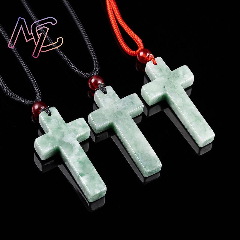 Myanmar Jadeite Cross Pendant  - Women'S Accessories ulasan dan harga