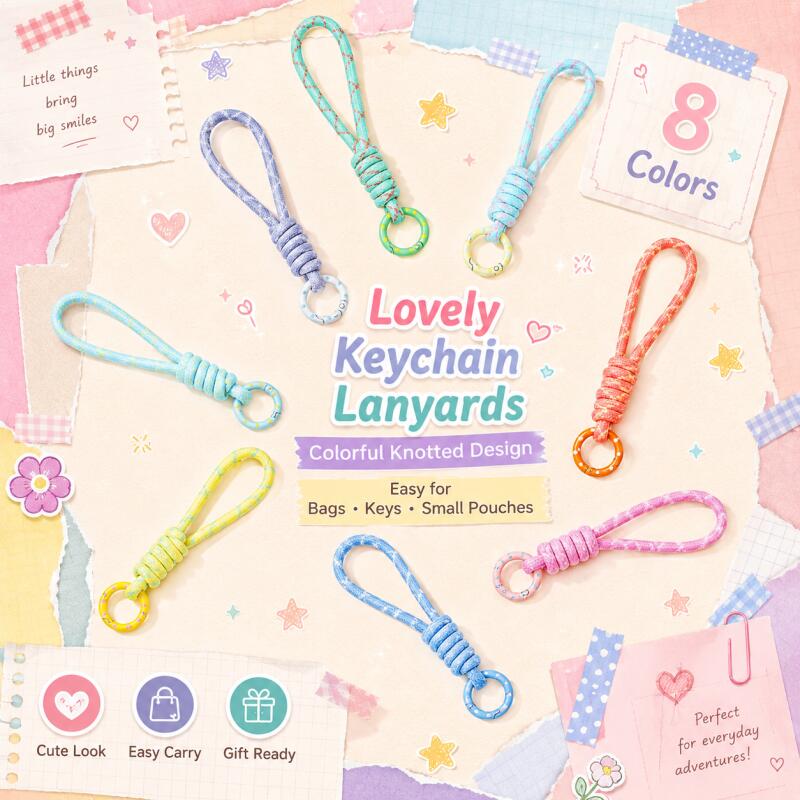 2~5pcs Colorful Braided Keycha - Women Accessories Holder ulasan dan harga