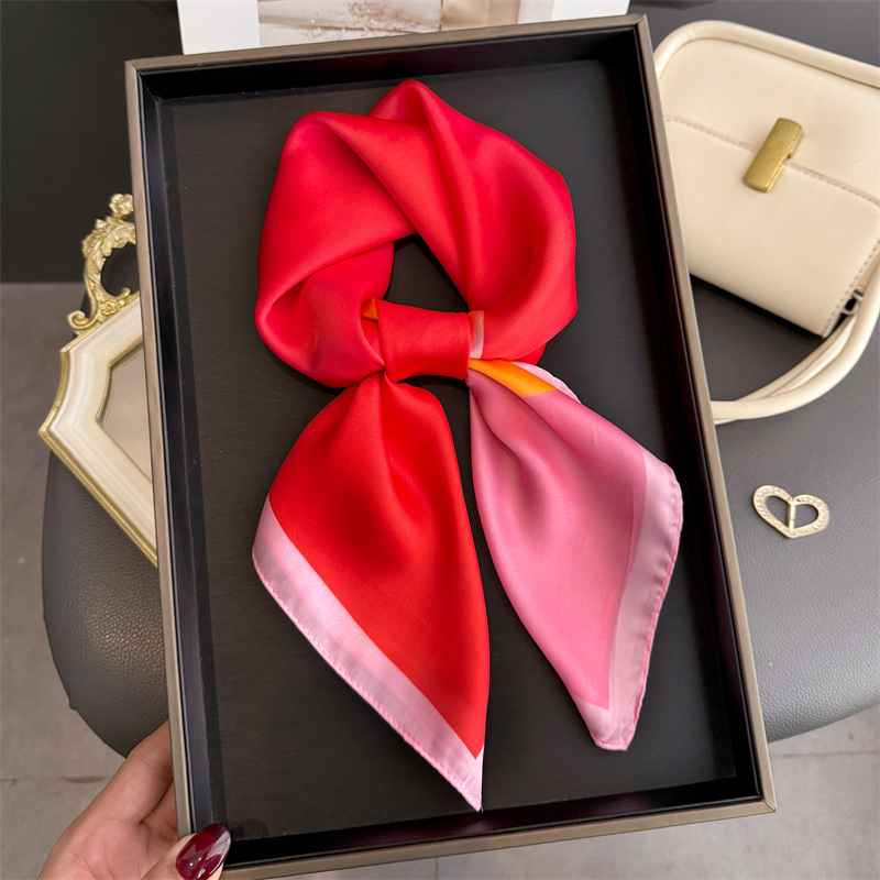 Fashion Color Block Print Squa - Women'S Accessories For Neck ulasan dan harga