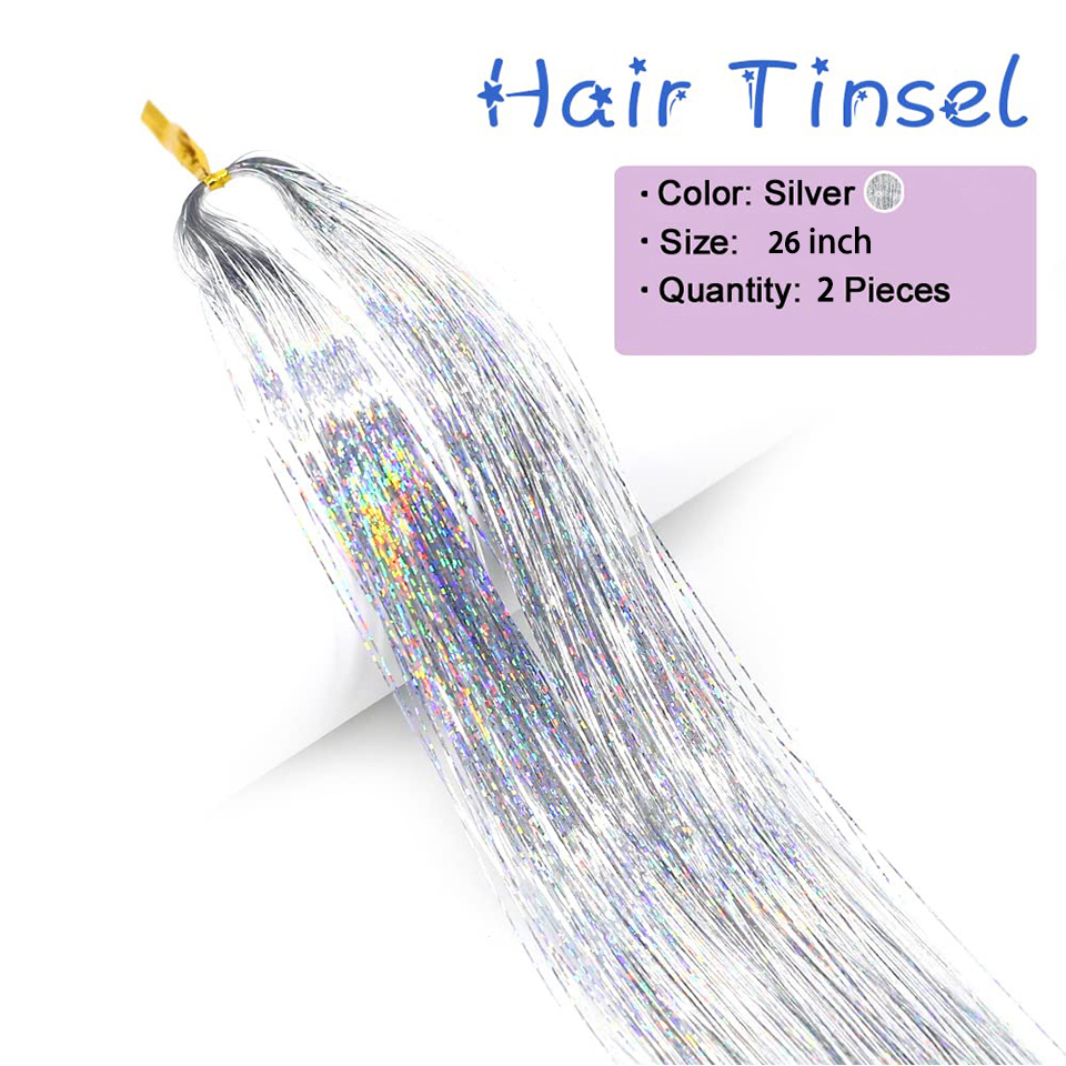 Hair Tinsel 2 Packs Tinsel Hai - Women Accessories Pack ulasan dan harga