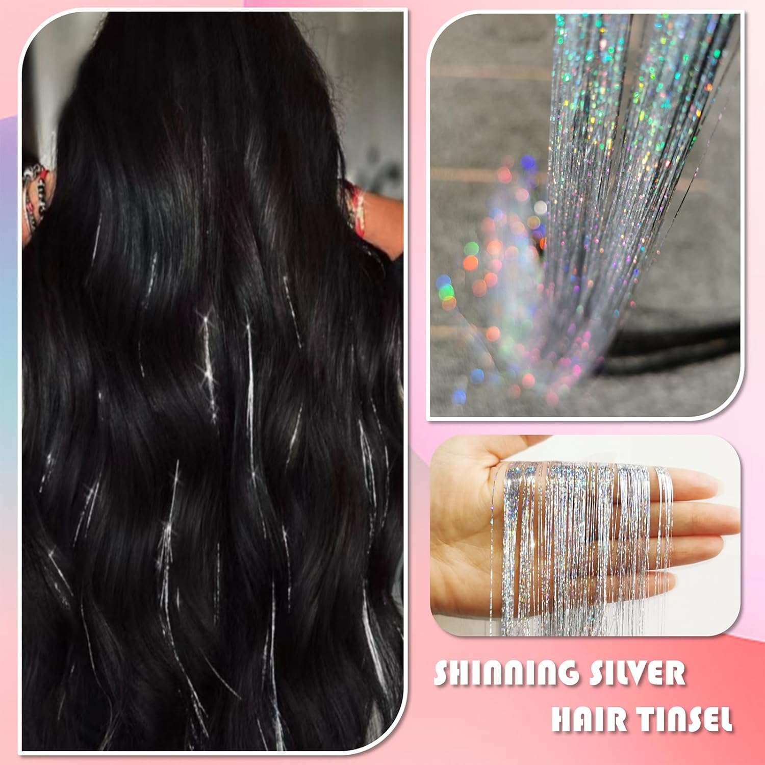 Hair Tinsel 2 Packs Tinsel Hai - Women Accessories Pack ulasan dan harga