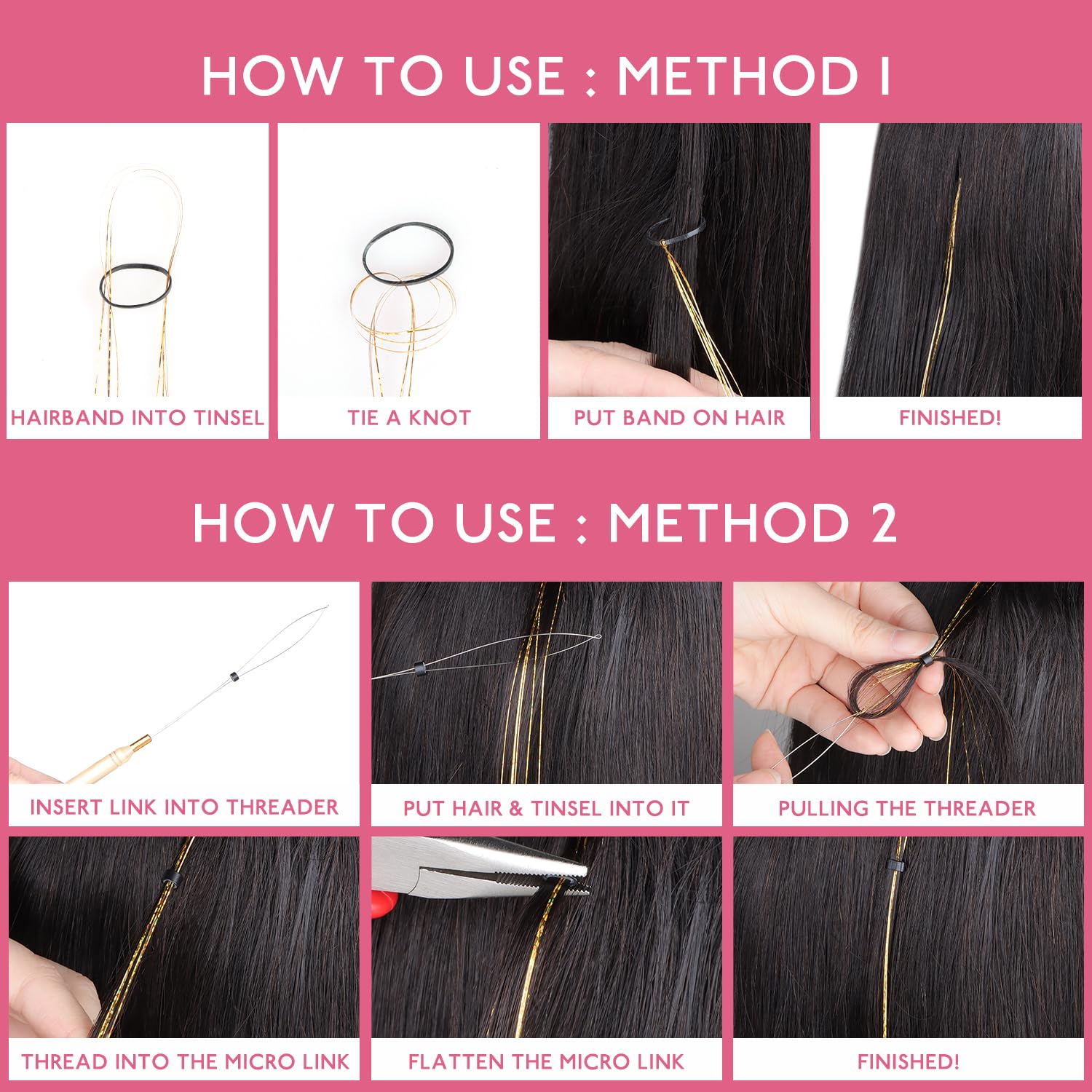 Hair Tinsel 2 Packs Tinsel Hai - Women Accessories Pack ulasan dan harga