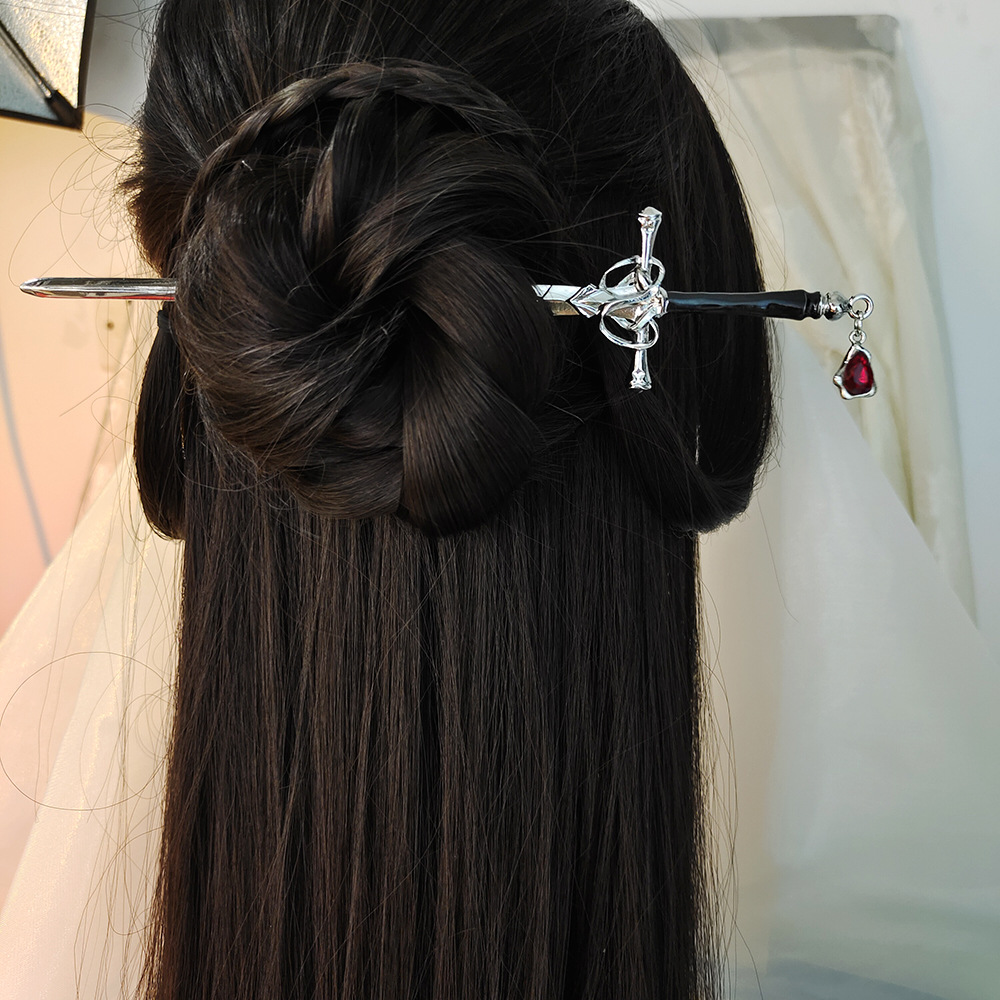 Chinese Sword Shaped Hair Stic - Pearl Hair Pin ulasan dan harga