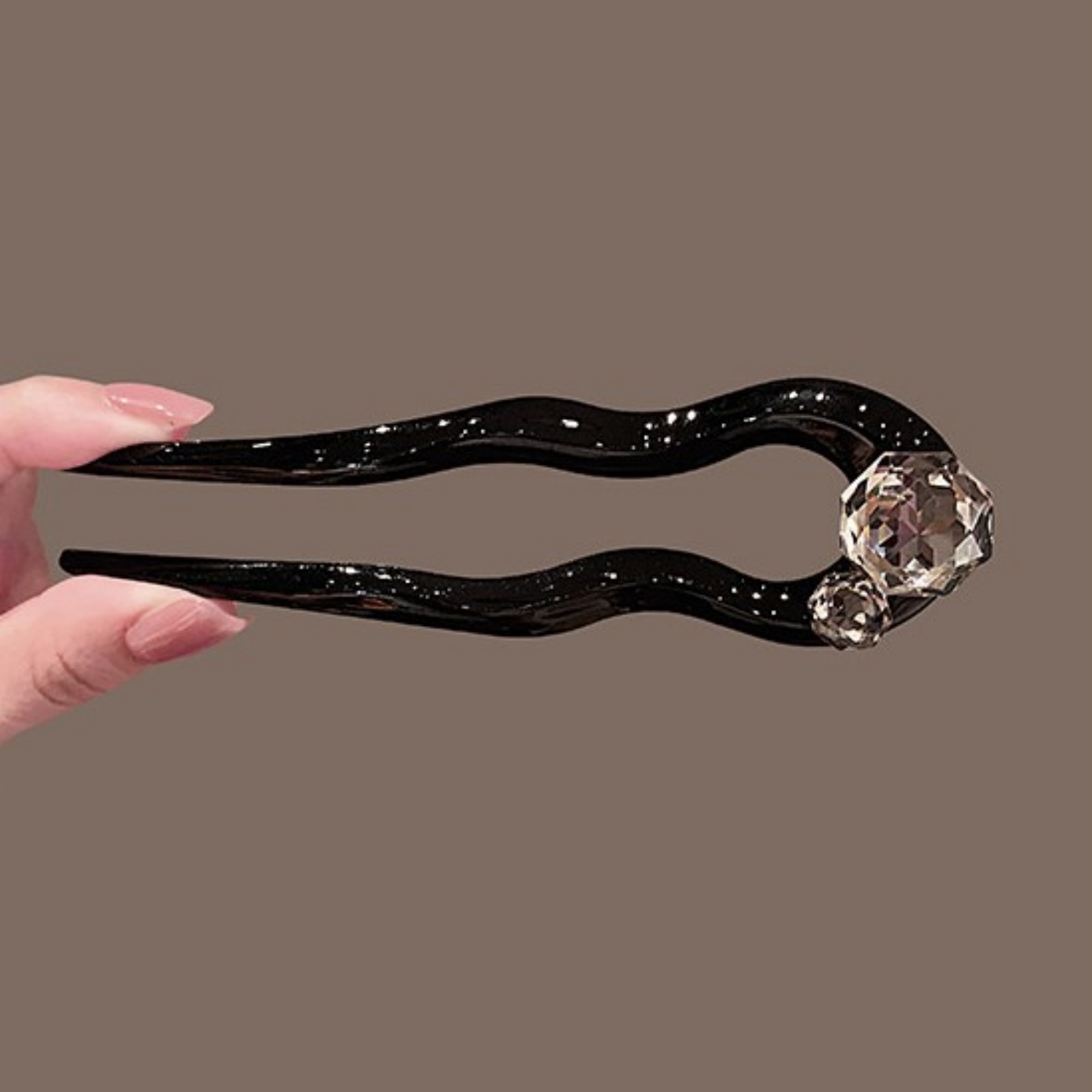 1PC Crystal Hair Fork,Black El - Pearl Hair Pin ulasan dan harga