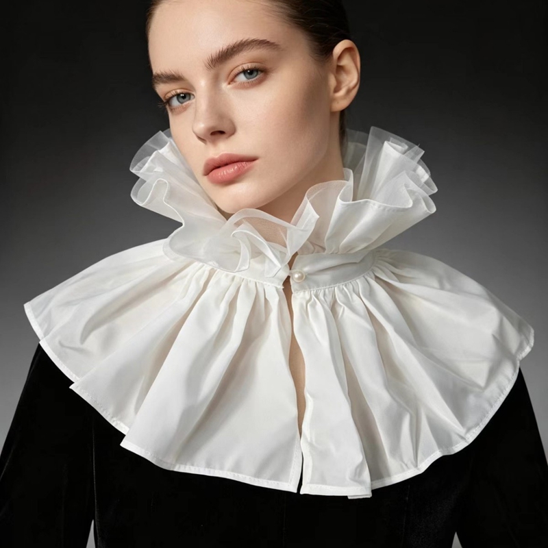 Detachable High Ruffled False  - Women'S Accessories ulasan dan harga