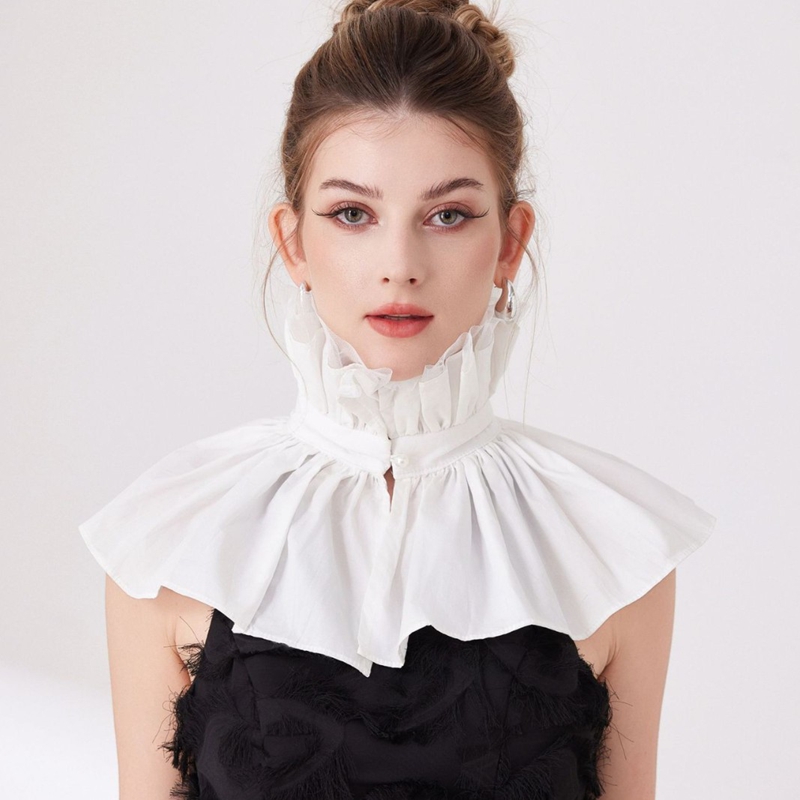 Detachable High Ruffled False  - Women'S Accessories ulasan dan harga