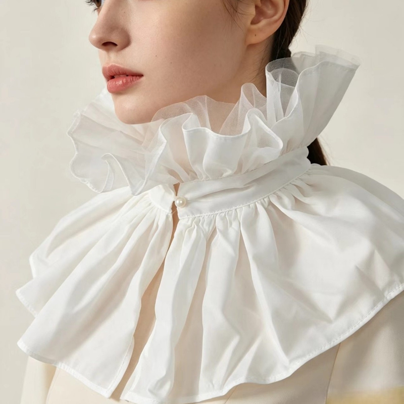 Detachable High Ruffled False  - Women'S Accessories ulasan dan harga
