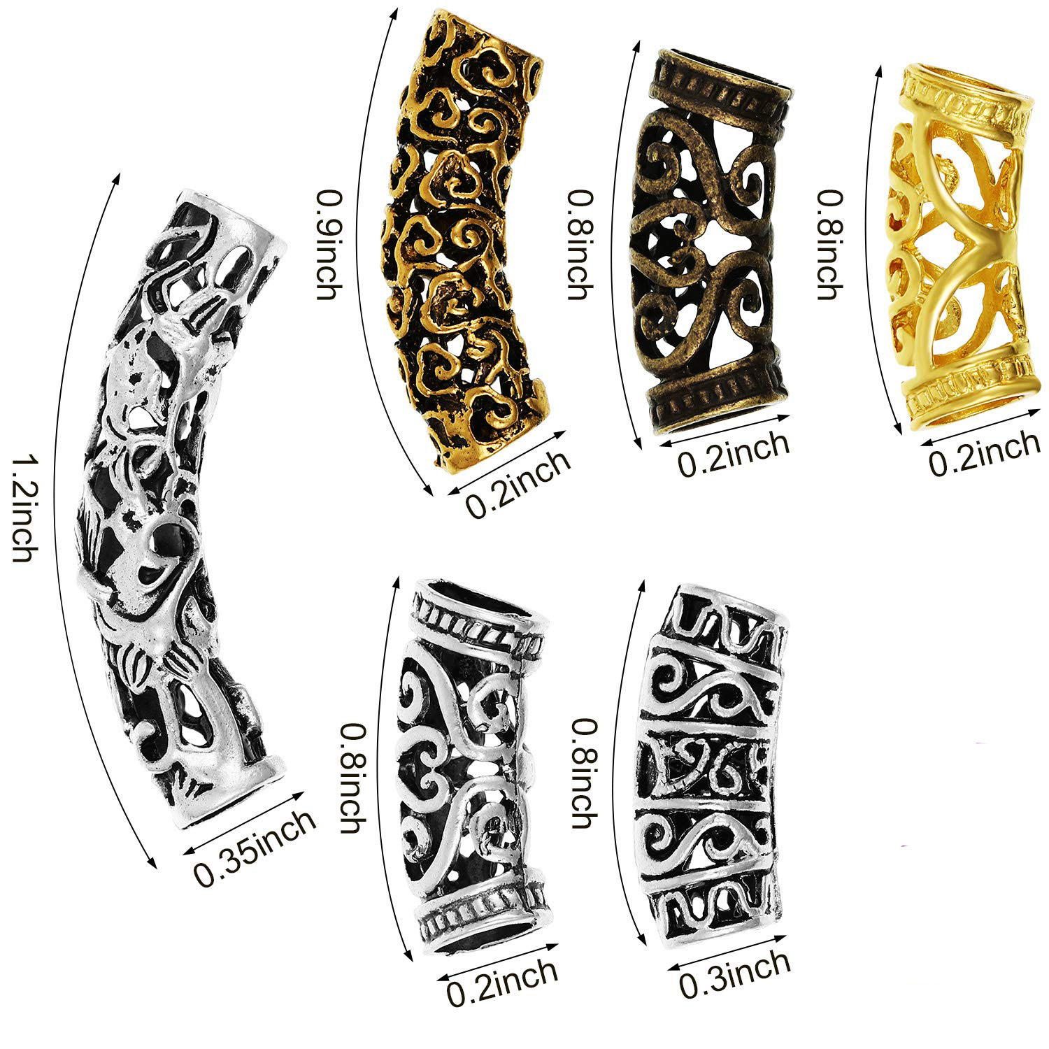 5Pcs/Bag Loc Jewelry for Hair  - Women'S African Accessories ulasan dan harga