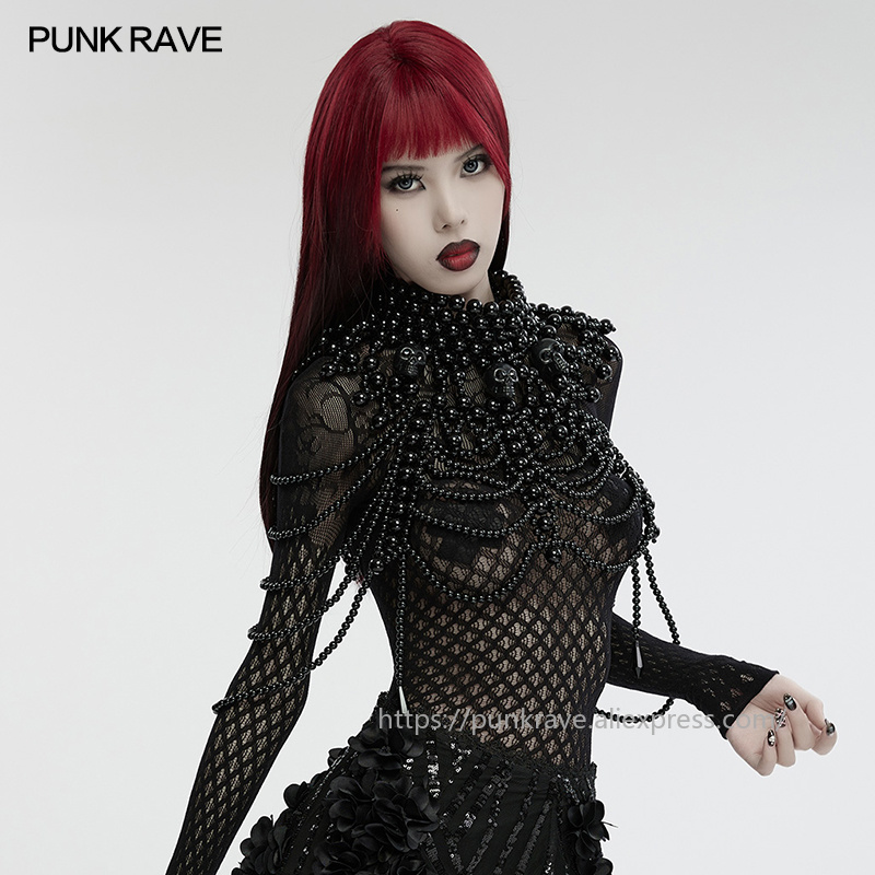PUNK RAVE Women's Gothic Skull - Women'S Accessories For Neck ulasan dan harga