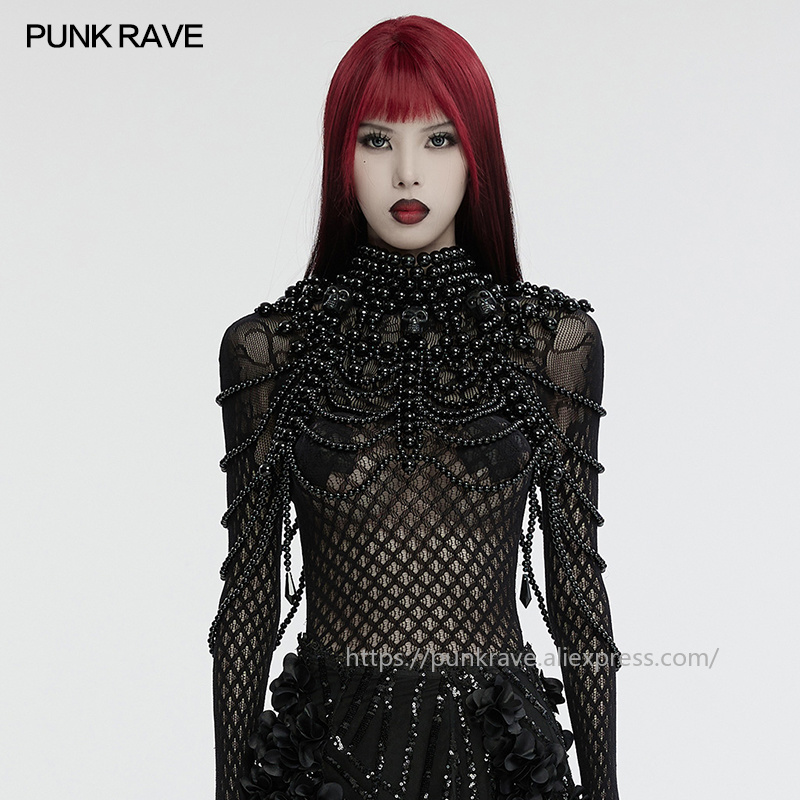 PUNK RAVE Women's Gothic Skull - Women'S Accessories For Neck ulasan dan harga