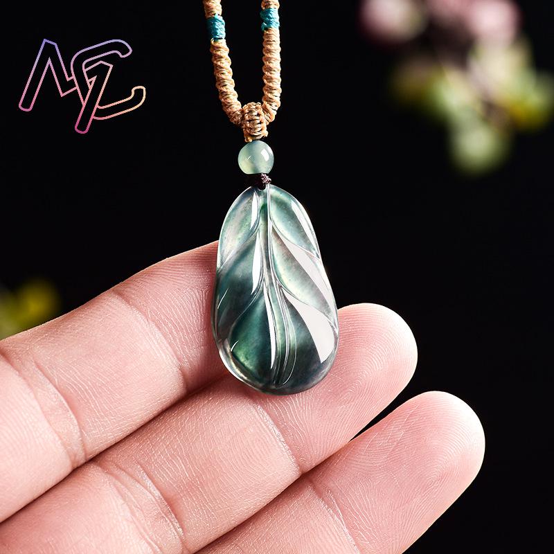 Myanmar Jadeite Leaf Pendant G - Women'S Accessories ulasan dan harga