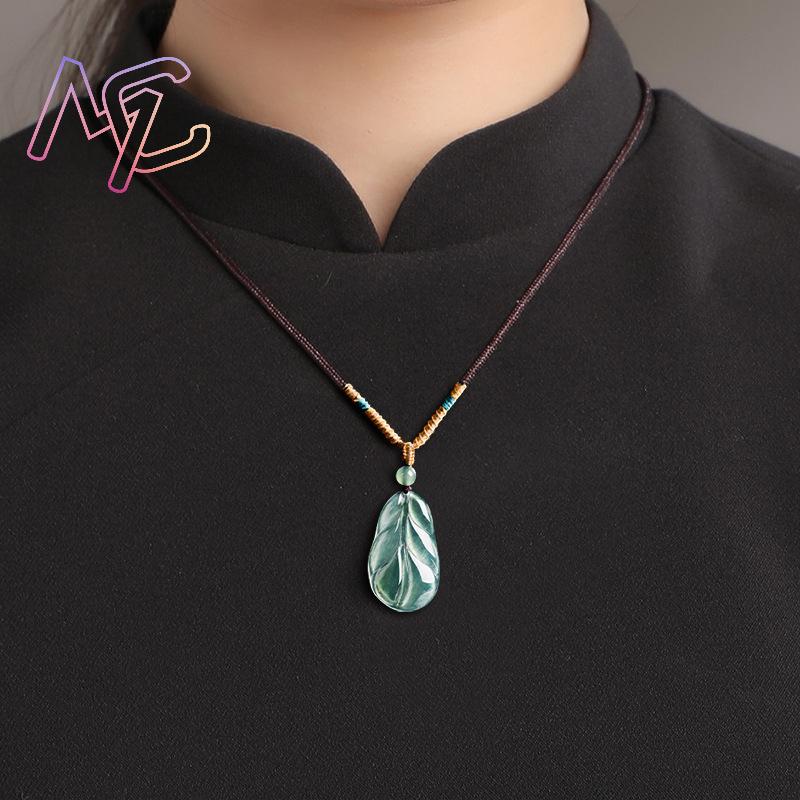 Myanmar Jadeite Leaf Pendant G - Women'S Accessories ulasan dan harga