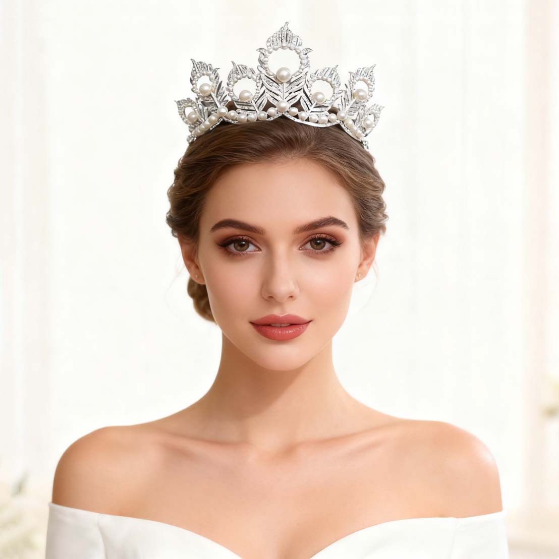 2pcs Luxury Bridal Crown With  - Women Accessories Set ulasan dan harga