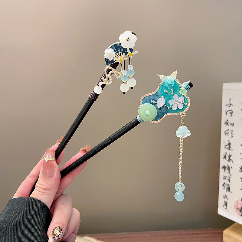 Classic Tassel Hair Stick Blac - Pearl Hair Pin ulasan dan harga