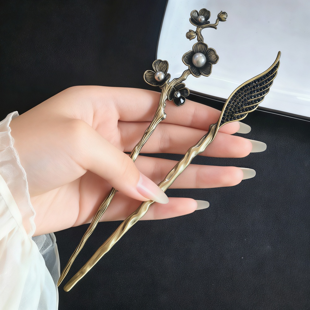 Alloy Simple Hair Sticks for W - Pearl Hair Pin ulasan dan harga